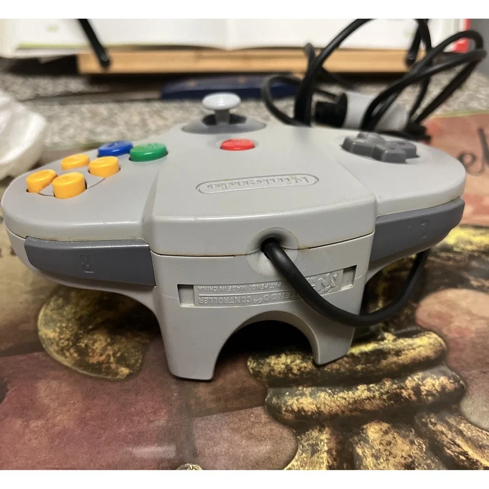 Nintendo 64 N64 Solid Grey OEM Controller Authentic Tested Working